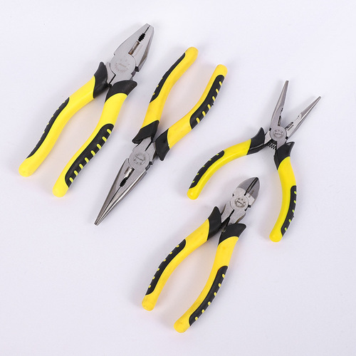 Supply tiger leather handle wire pliers vise wire pliers oblique nose pliers needle nose pliers 8 inches 6 inches wire pliers