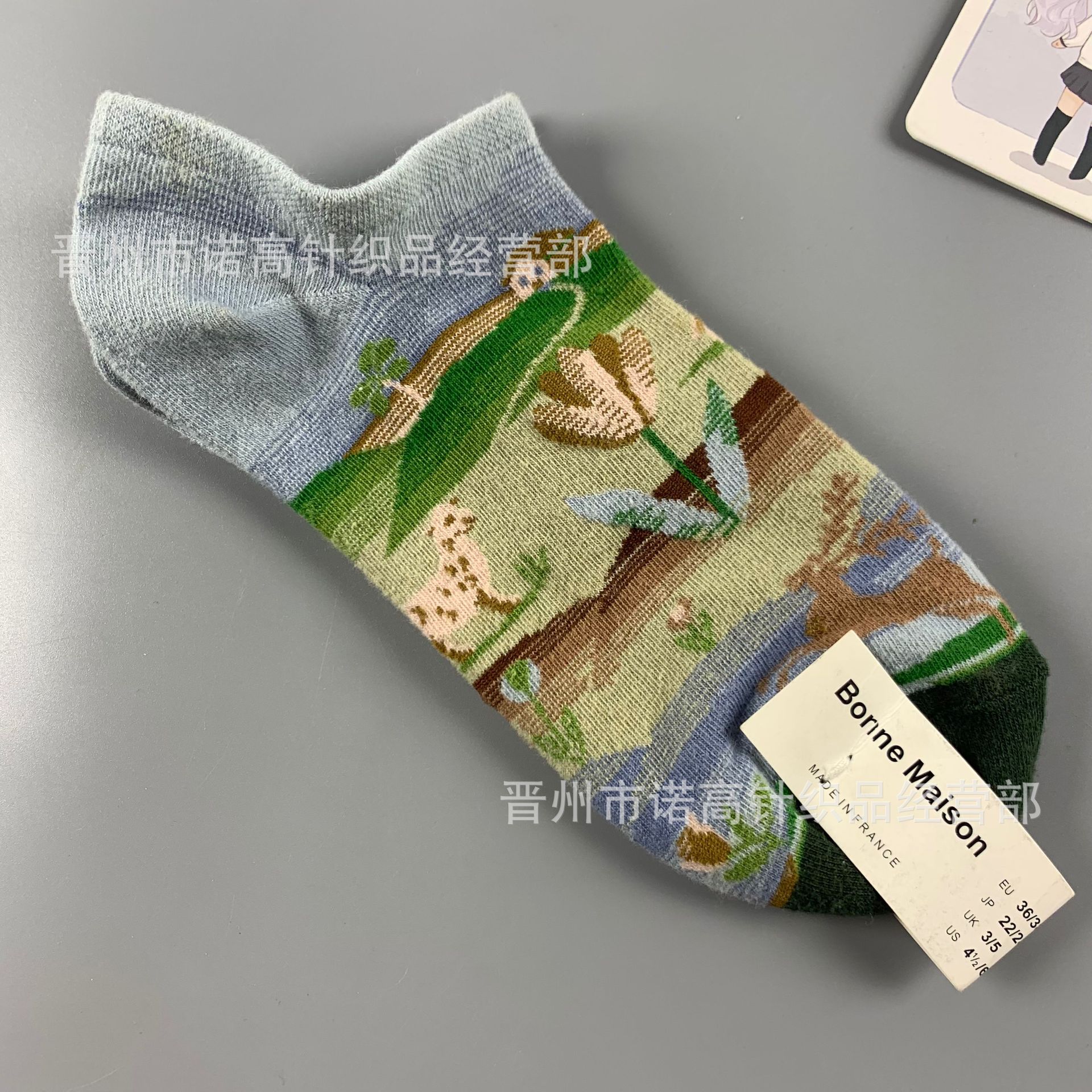 Nuevos calcetines de pintura al óleo francés, arte, moda, calcetines de nicho, calcetines de algodón peinados de cuatro estaciones, calcetines casuales