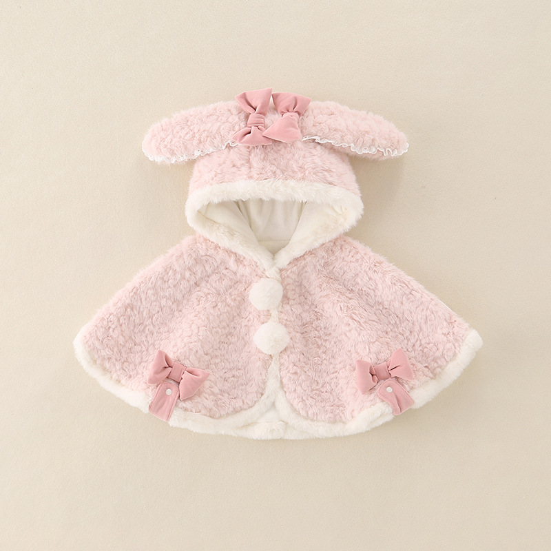 2026 Autumn Hooded Cloak Winter New Style Baby Girl Cape Windproof Children's Outdoor Shawl Winter