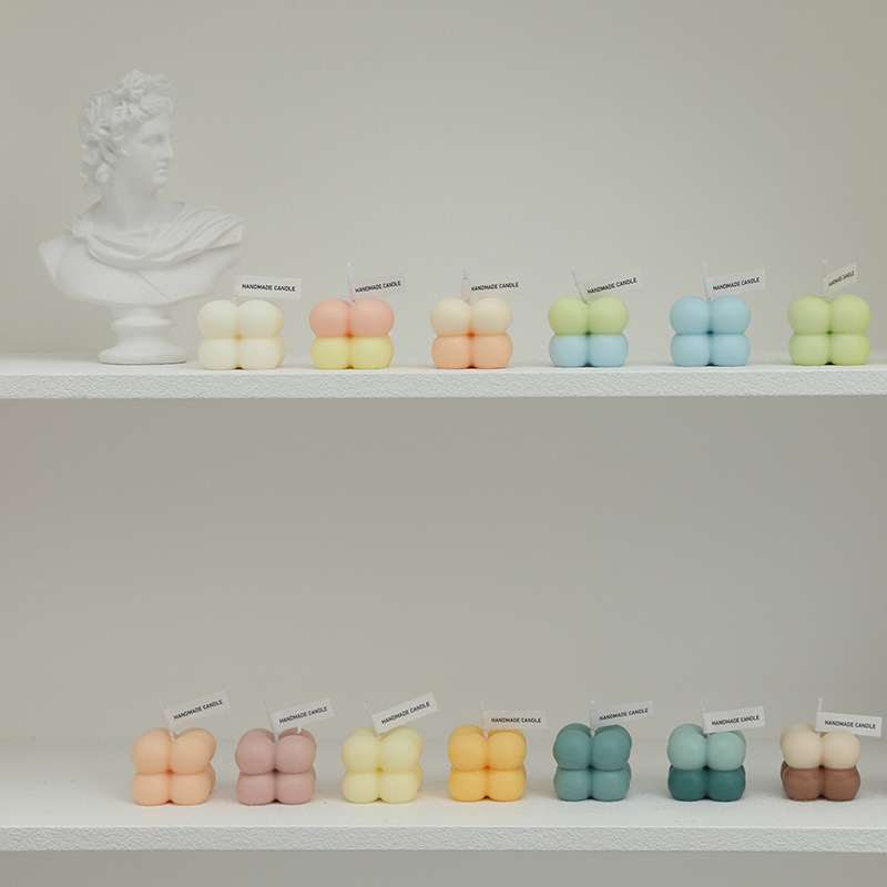 Vela aromática INS Cube, um presente fofo para meninas, estilo nórdico, fragrância para ambientes internos, duradoura e aconchegante._voghion.com