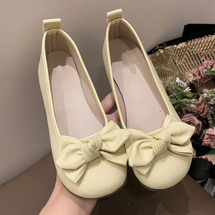 2026 verano nueva moda simple arco zapatos de mujer zapatos de goma plana