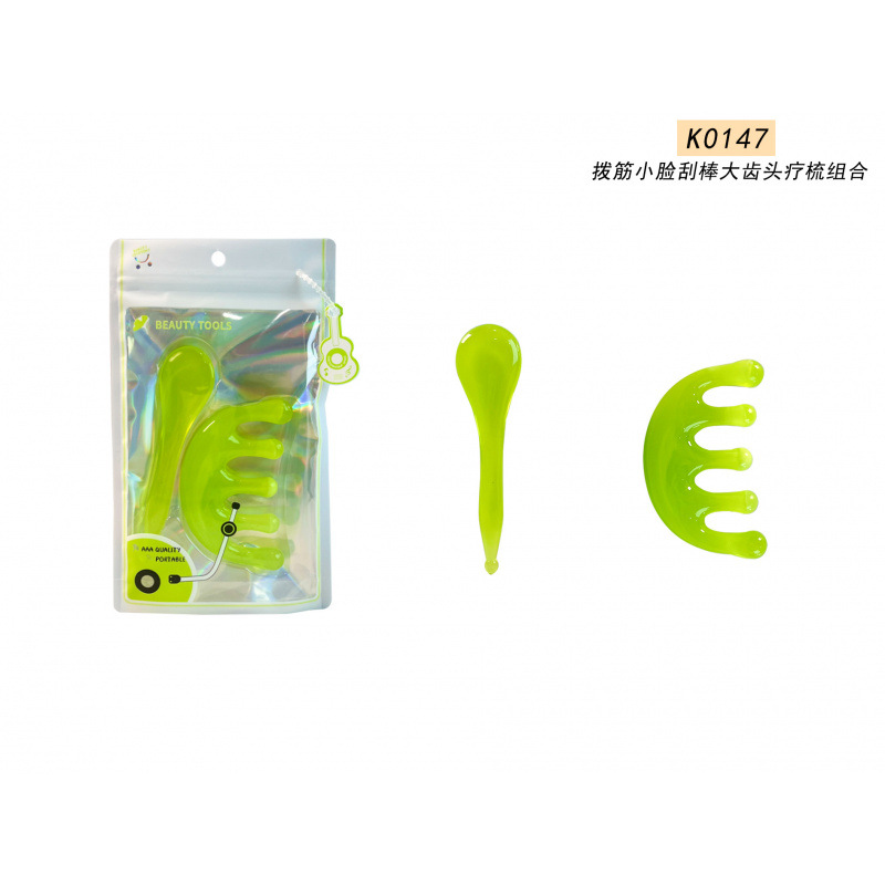 K0147 - combinación de peinado terapéutico de cabeza de diente grande con barra de raspado de cara pequeña y tendón