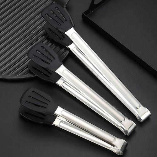 Stainless steel food clips silicone steak clips barbecue clips food clips three-wire clips bread clips barbecue clips