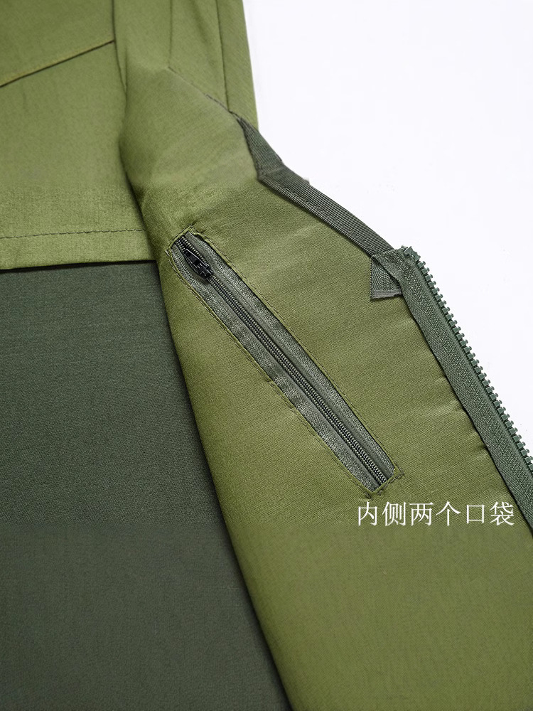 Hombre de bolsillo chaleco primavera y otoño de mediana edad V-collar caballo de tamaño grande abrazadera de fotografía al aire libre pesca primavera y otoño