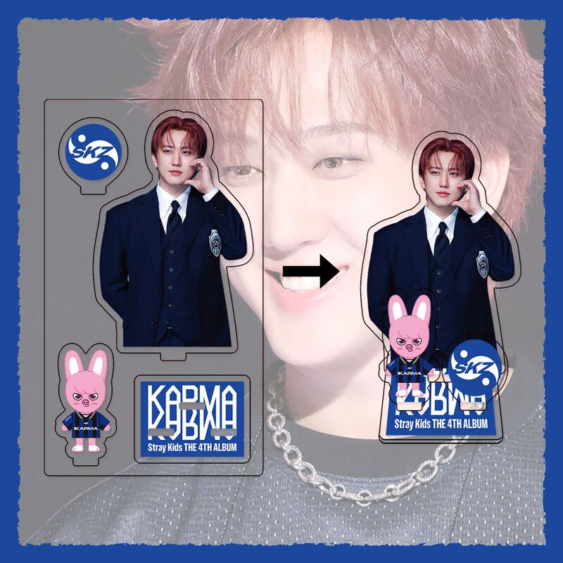 StrayKids立牌 正规专辑KARMA黄铉辰李龙馥亚克力周边摆件3件套|undefined