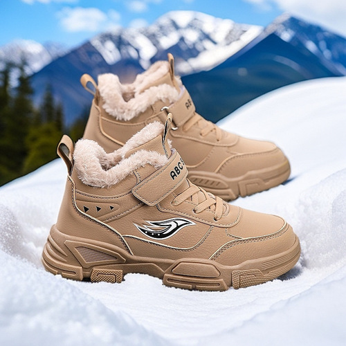 Kids' Children's Martin Boots, Big Cotton Shoes, Winter New Arrival: Cotton-Padded, Thickened, Warm, Non-Slip Outdoor Casual Cotton Boots