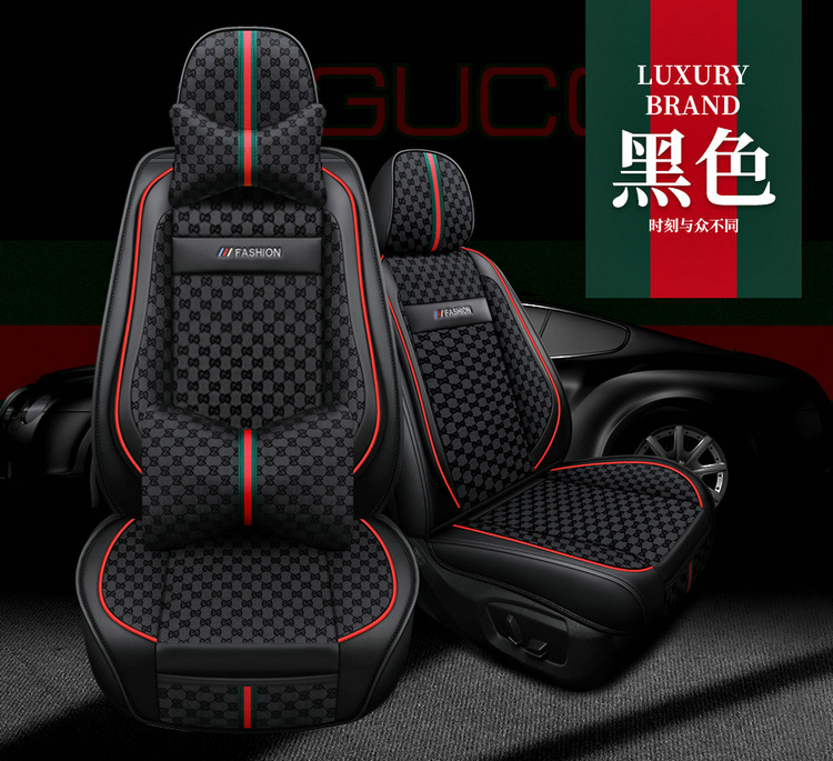 Manufacturer Wholesale Car Seat Covers, Full Coverage, Cool Leather and Linen Combination, Universal for All Seasons, Seat Cushion Covers for Small Cars with Five Seats