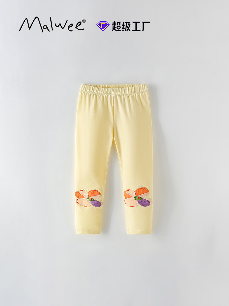 Leggings para niñas malwee transfronterizos otoño e invierno nuevos pantalones para niños pequeños y medianos europeos y americanos cintura elástica ropa para niños pantalones para niños image 1