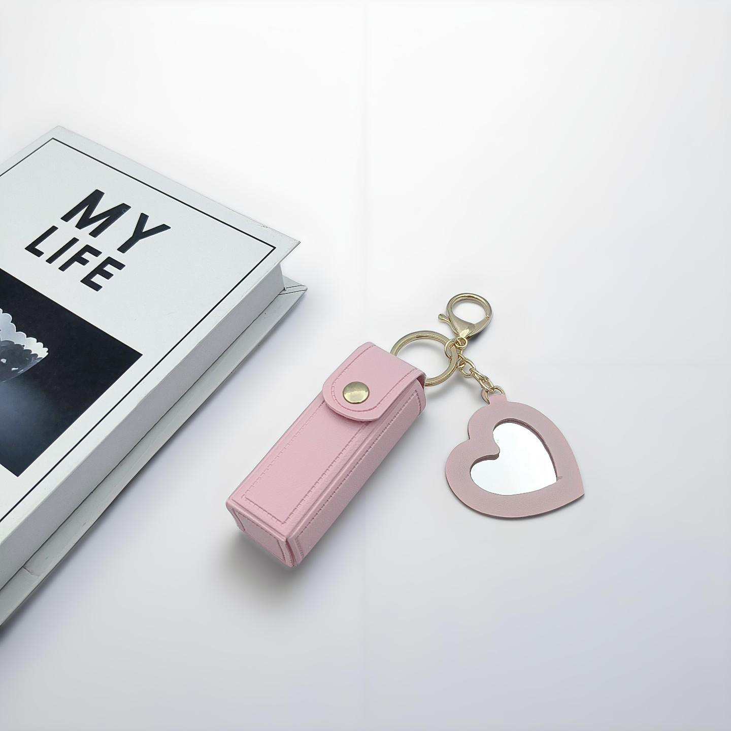 Bolso de cambio transfronterizo sobre rojo espejo creativo llavero colgante pequeño PU cuero bolso de coche accesorios accesorios en stock