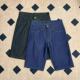 Men's Denim Shorts Straight Loose Summer Thin American Retro Trendy Brand Mid-Length Casual Pants for Middle-Aged Men
