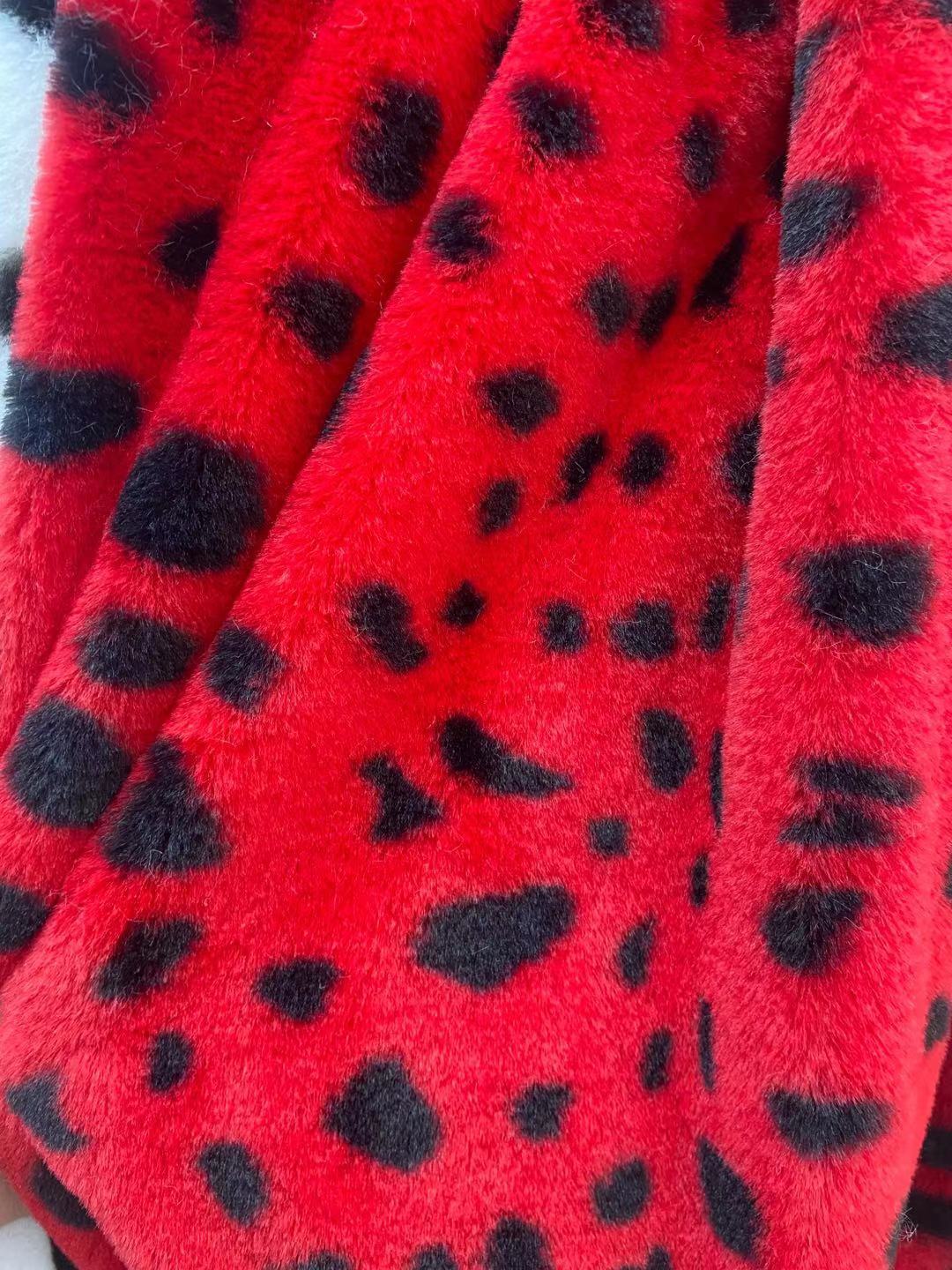 10mm pequeño conejo patrón de tigre colorido leopardo patrón idea amor impreso franela ropa zapatos y sombreros bufanda PET felpa paño