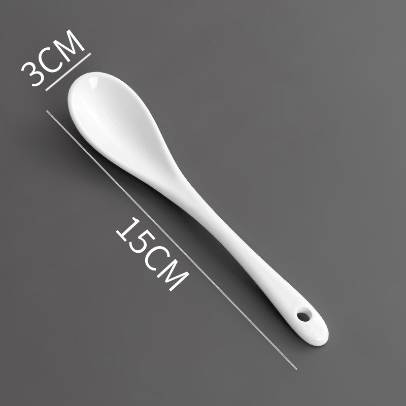 Ceramic Coffee Stick Extended Milk Tea Personalized Creative Spice Honey Cup Long Handle Stirring Spoon_voghion.com