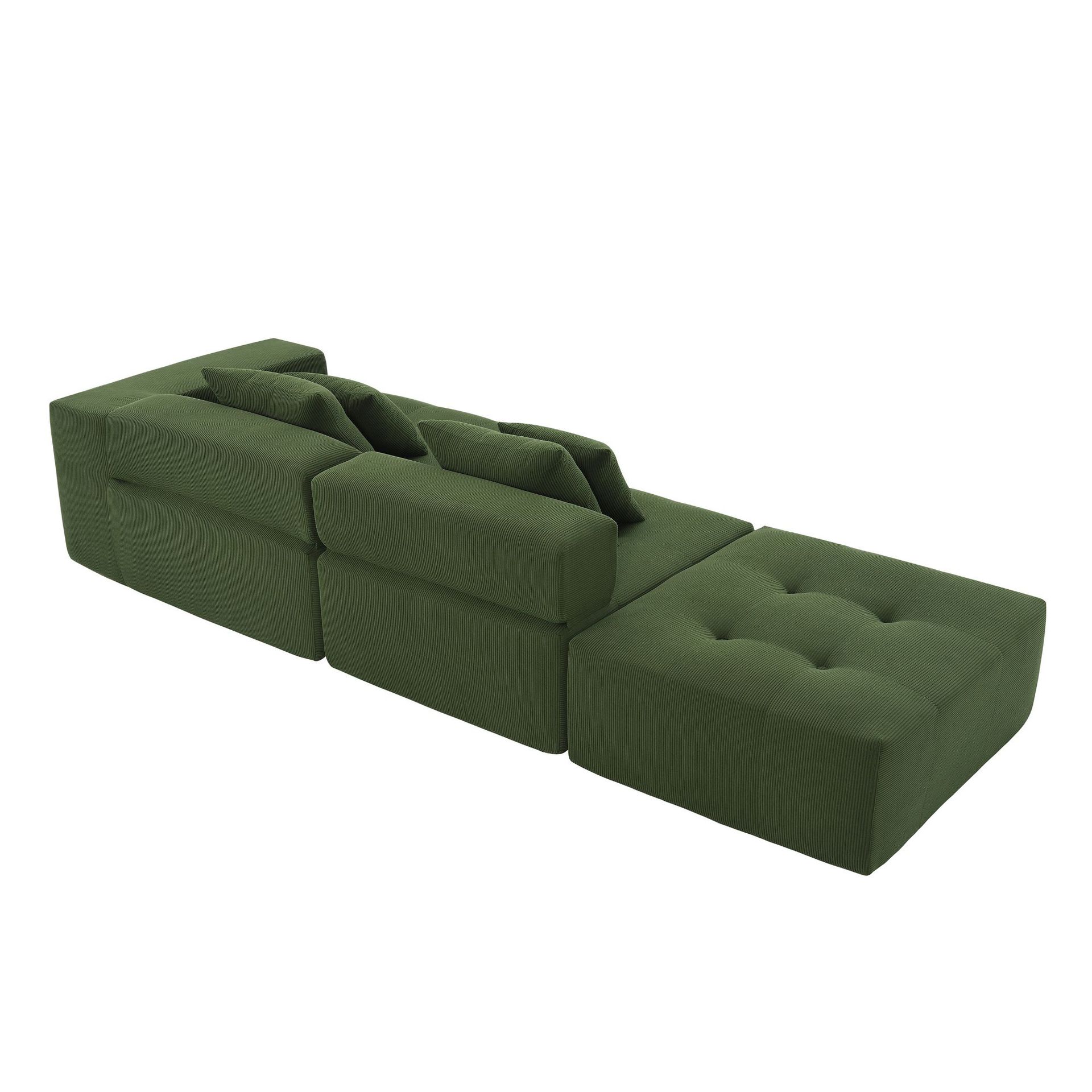 Mini sala de estar estilo italiano simple muebles combinados módulo cuadrado sofá de tela de ocio