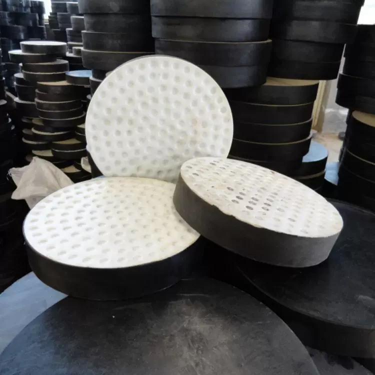 桥梁橡胶支座橡胶垫块圆形矩形四氟板式天然氯丁橡胶支座厂家批发