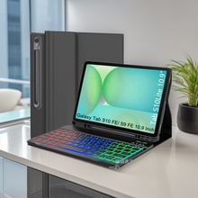 适用三星平板保护套S109FE10.9寸静音无线蓝牙背光键盘保护壳S789