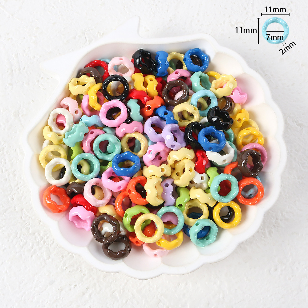 24# double-pass wavy large hole beads