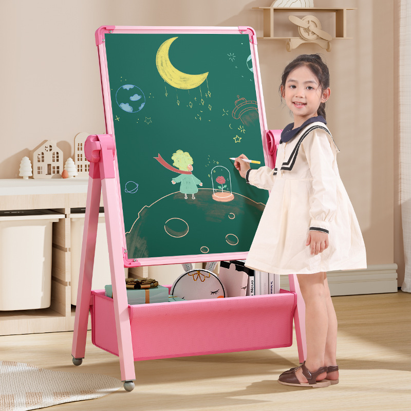 子供の絵の板の磁気の画架の教育の子供の黒板のスタンド式の赤ちゃんは色の落書きを塗って白板を拭くことができます。|undefined