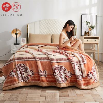 拉舍尔毛毯冬季加厚珊瑚绒毯子冬天保暖法兰绒学生宿舍被子婚庆春|ms