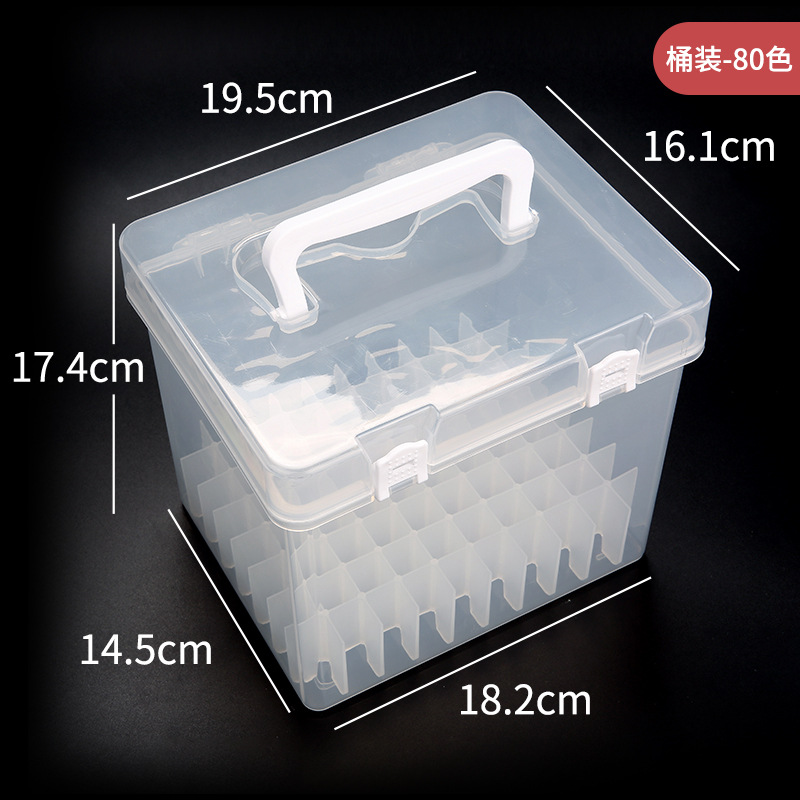Caja de marcador del fabricante caja de pluma de plástico compartimiento caja de presentación titular de la pluma caja de almacenamiento caja de papelería de plástico al por mayor