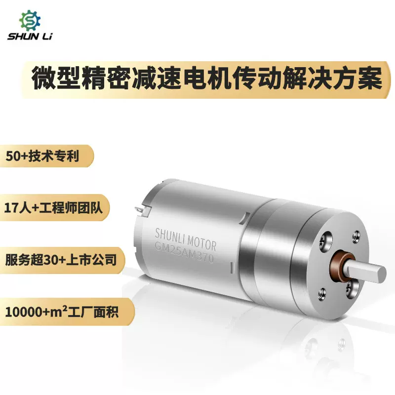 直流电机厂家25mm售货机旋转灯智能锁微型直流减速电机