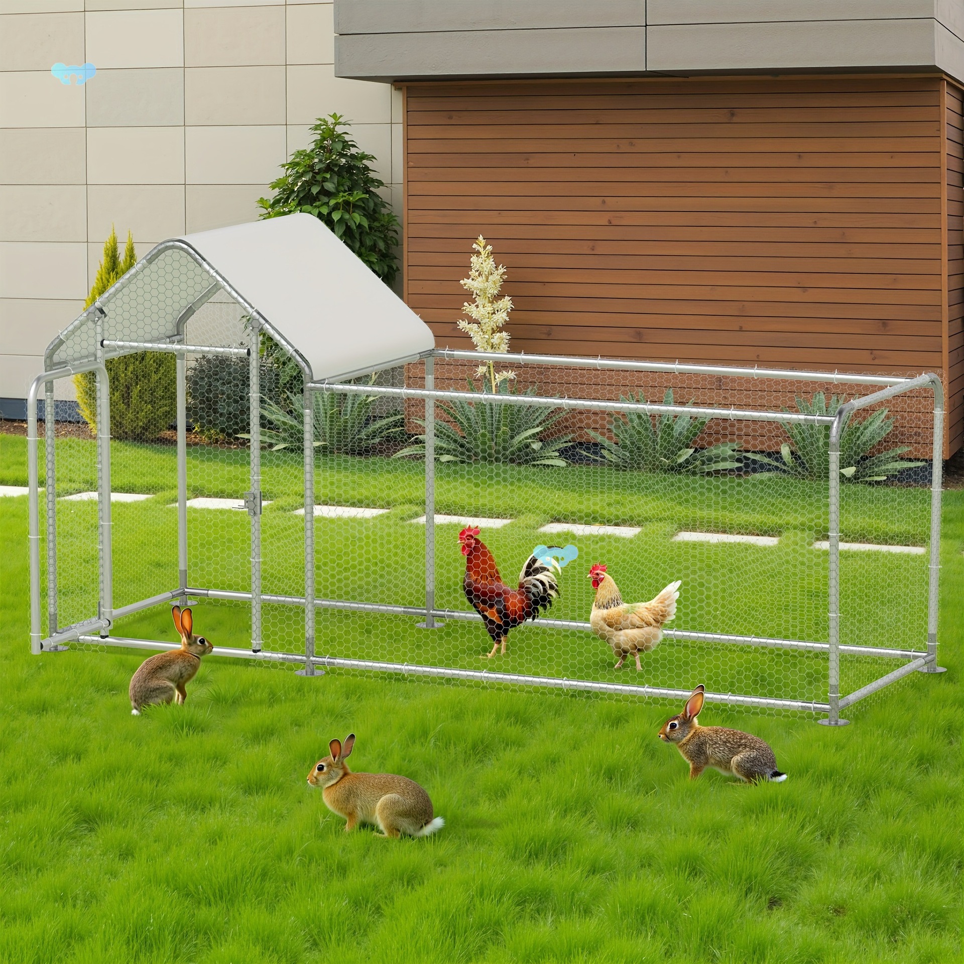 1pc 118 inch Large Metal Rabbit Cage Can Accommodate 15 20
