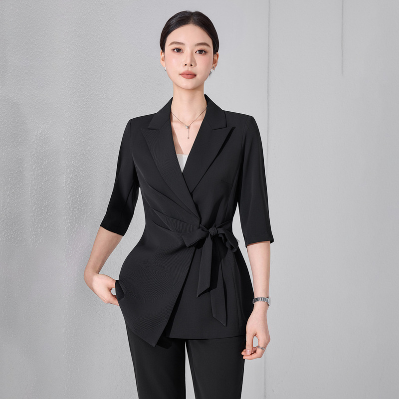 Black Blazer for Women 2026 New Spring and Summer Style, Waist-Cinching, Professional Elegant Goddess Style, High-End Suit Jacket Black Blazer for Women 2026 New Spring and Summer Style, Waist-Cinching, Professional Elegant Goddess Style, High-End Suit Jacket