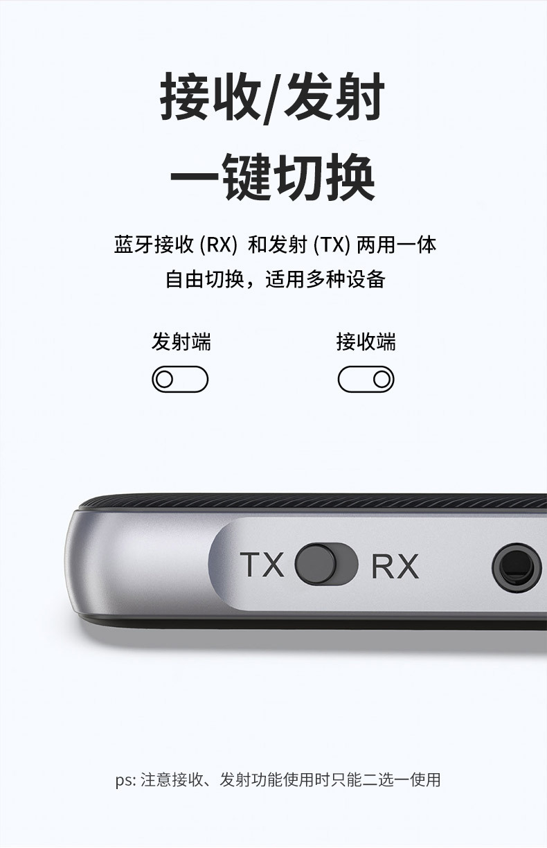 Car Bluetooth Audio Converter LED Digital Display Qualcomm Chip Speaker Bluetooth Receiver and Transmitter 2-in-1