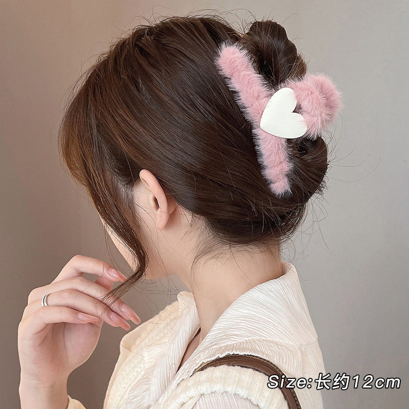 韓国のアクリルのヘアピンの女性の後頭部のヘアクリップの頭飾りネットの赤い真珠のクリップの気質の愛のサメのクリップ