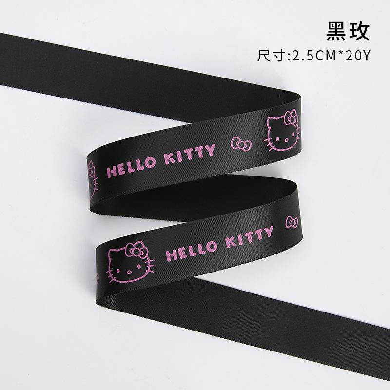 Nuevo KT gato impresión cinta arco ramo de flores empaque cinta DIY material hecho a mano florista al por mayor