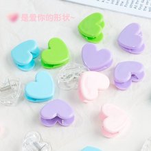 日系软妹粉色爱心小夹子可爱少女心塑料照片装饰夹学生ins文件夹