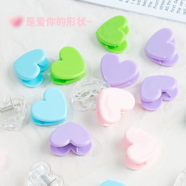 Японский мягкий девушка розовый любовь маленький клип милая девушка сердце пластиковые фото украшения Клип студент ins папка