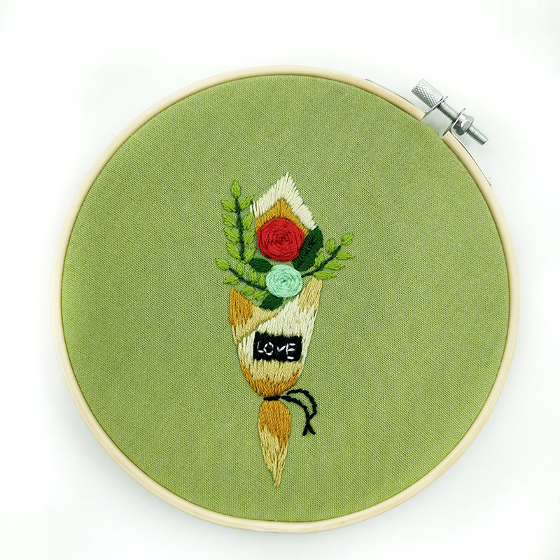 Fábrica al por mayor bordado DIY hecho a mano material paquete matar tiempo principiante creativo tela pequeña pintura