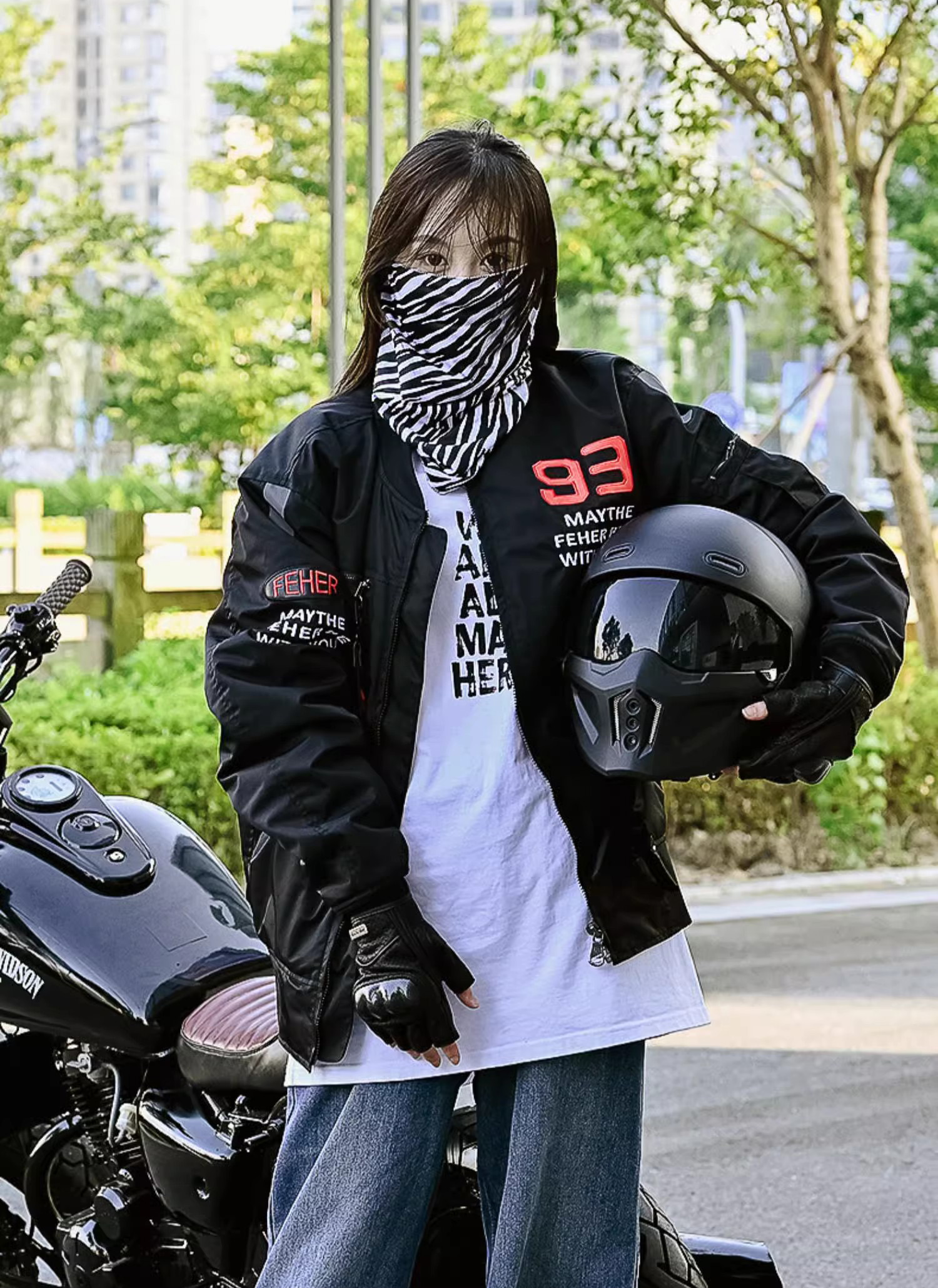 3C Motorcycle Helmet Scorpion Combination Helmet for Men and Women, Motorcycle Cruise Large Size Retro Full-Face Helmet, Summer Three-Quarter Helmet