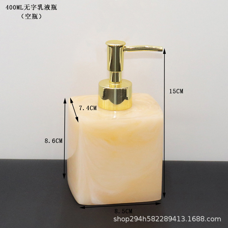 Hotel champú mano desinfectante botella resina creativa loción botella Champú gel de ducha sub-botella dispensador de jabón