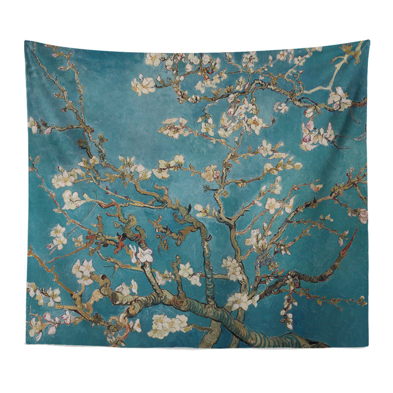 Exportación Comercio exterior Piel de camarones Amazon Fondo tela nórdico paisaje abstracto pintura dormitorio decoración colgante tela entrega de una sola pieza