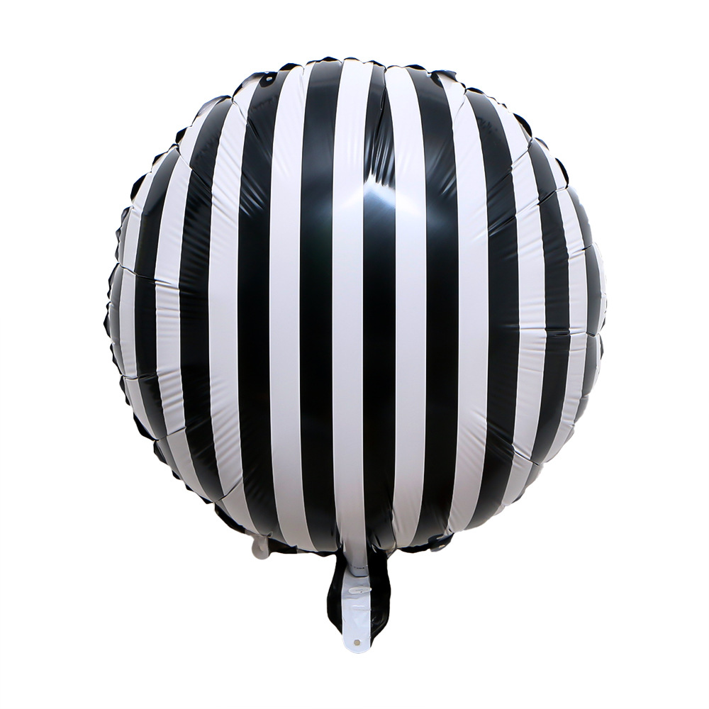 Birthday Stripe Checkered Aluminum Film Party Balloons display picture 2