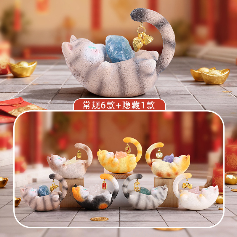 新型のパンダの楽悠悠の漫画のブラインドの箱のデスクトップの装飾の小さい置物の2次元の贈り物のメーカーの直接販売のおもちゃ