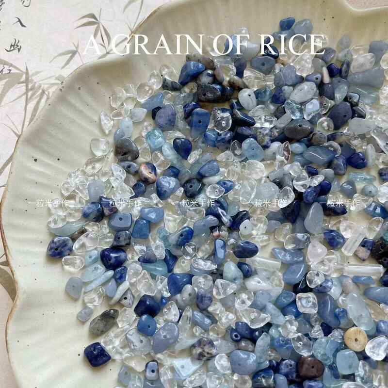 Dream blue irregular gravel DIY hand jewelry accessories loose beads material Dream blue irregular gravel DIY hand jewelry accessories loose beads material