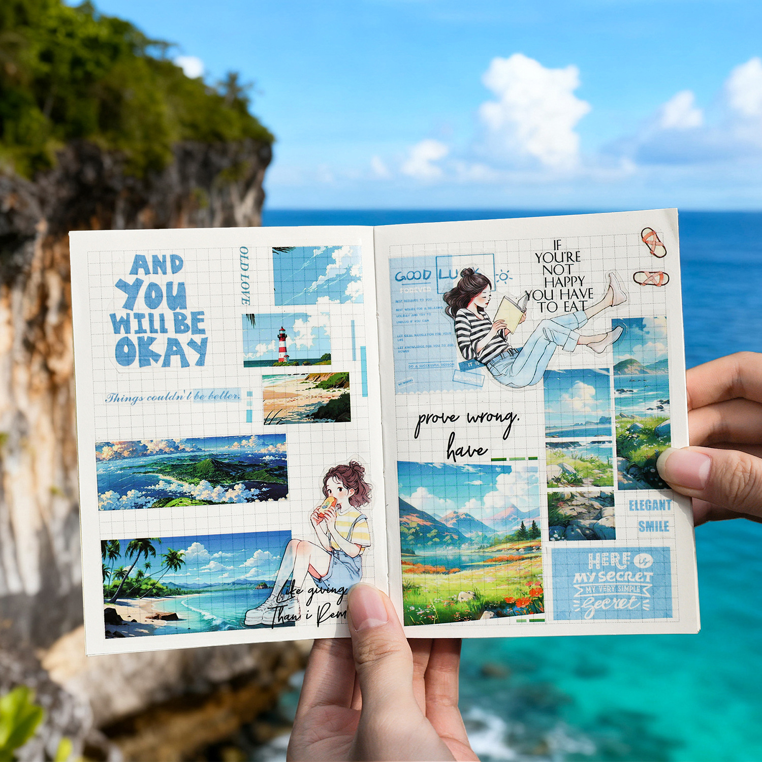 Yue Zhen recorte de sueños pegatinas de sombra cinta adhesiva de mano cinta adhesiva transfronteriza cinta adhesiva de decoración cinta adhesiva de mano mascota cinta adhesiva de mano