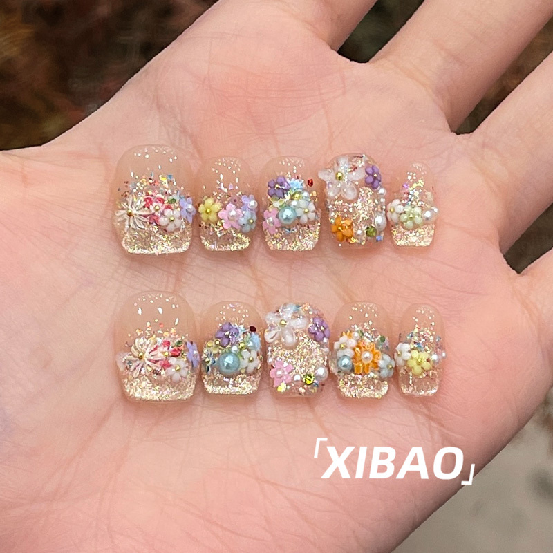 Reusable Nail Art 5 New High-End Short Wearable Manicure Purely Handcrafted Exquisite French Nail Stickers Reusable Nail Art 5 New High-End Short Wearable Manicure Purely Handcrafted Exquisite French Nail Stickers
