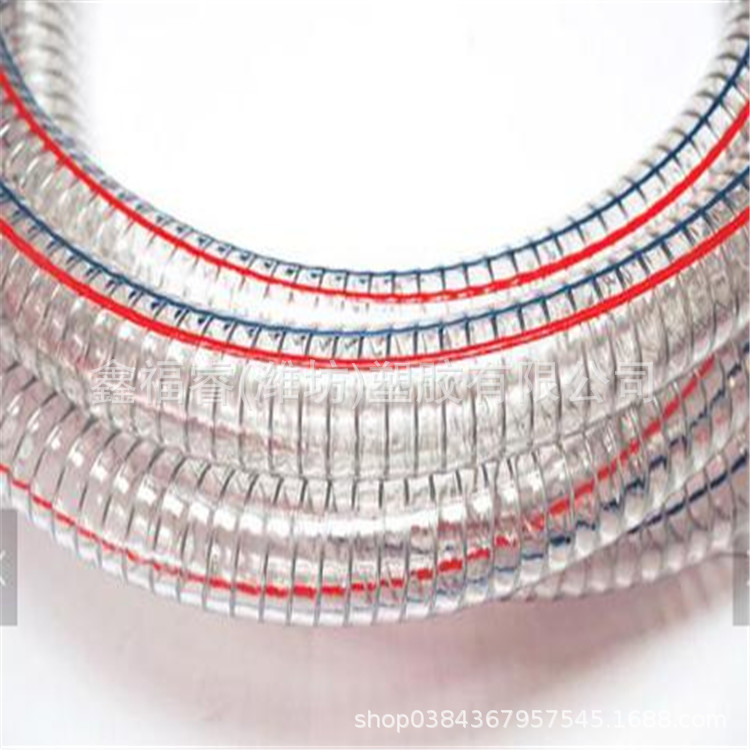 厂家生产供应pvc钢丝管软管透明塑料油管4分6分1寸水管加厚