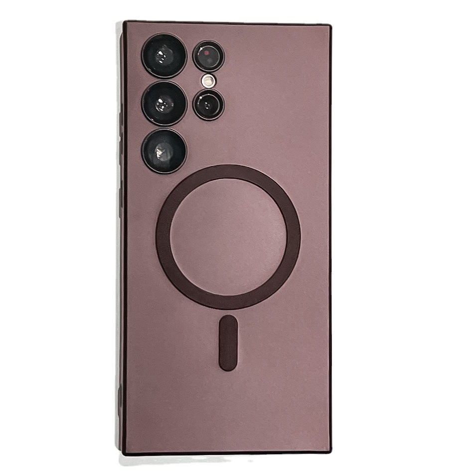 Funda Magnética de Metal Líquido para Samsung S25 Ultra, Protector de Lente para S26, Funda Simple y Suave Anti-Caídas para A57