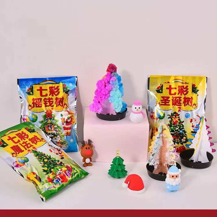 Бумажное дерево цветет Красочная рождественская елка полив ностальгические игрушки Дети Рождество DIY наука маленький эксперимент маленькие подарки