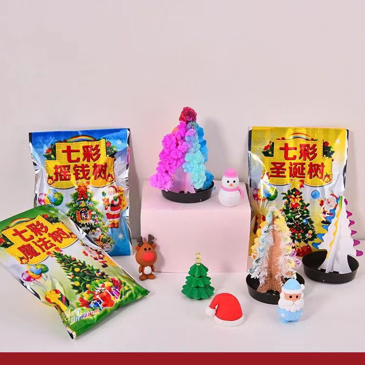 Paper Tree Blossoms Colorful Christmas Tree Watering Nostalgic Toys Kidsren's Christmas DIY Science Small Experiment Small Gifts