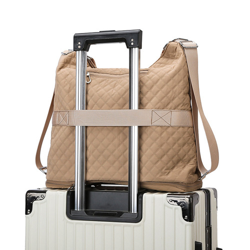 New Oxford fabric large-capacity travel bag, dry-wet separation expandable crossbody fitness bag, simple and convenient luggage storage
