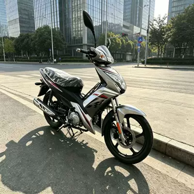 Foreign Trade Model Silver-Colored Two-Wheeled Motorcycle with Low Fuel Consumption, Strong Durability, and Good Rideability, Popular for Cross-Border Export to Africa
