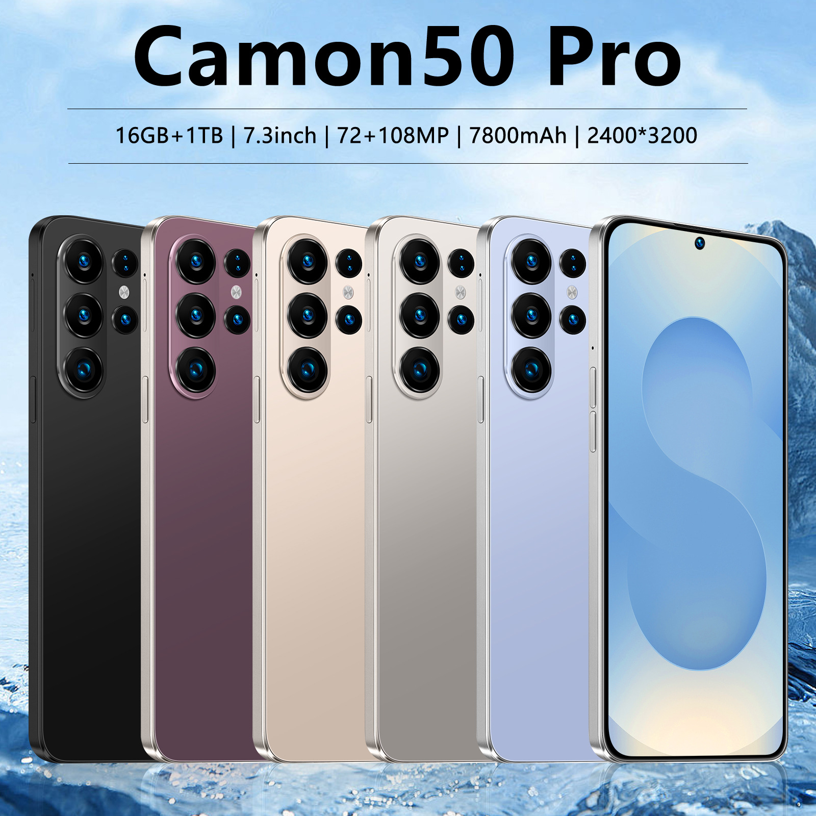 New Cross-border Smartphone Camon 50 Pro 16+1tb Android 4g 7.3inch...