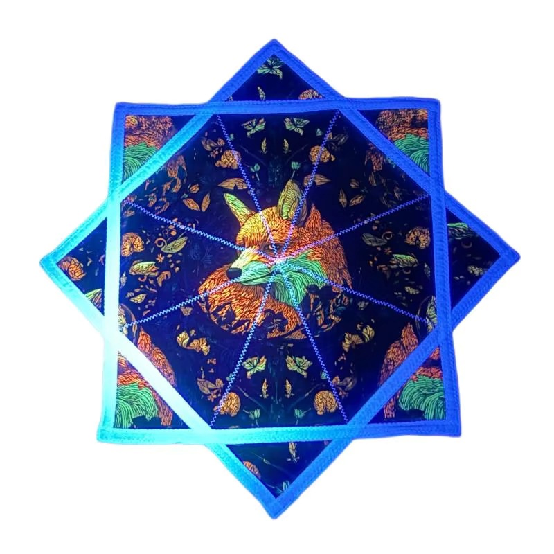 Bestselling Xiaotrain FlowStar UV Reactiv Dapo Rotating Scarf with Vibrant Geometric Pattern