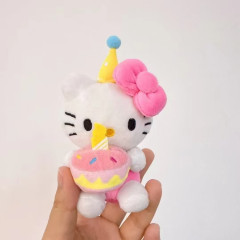 かわいいハローキティ诞生日おめでとうkt猫人形ぬいぐるみぬいぐるみぬいぐるみバッグアクセサリーキーホルダープレゼント人形