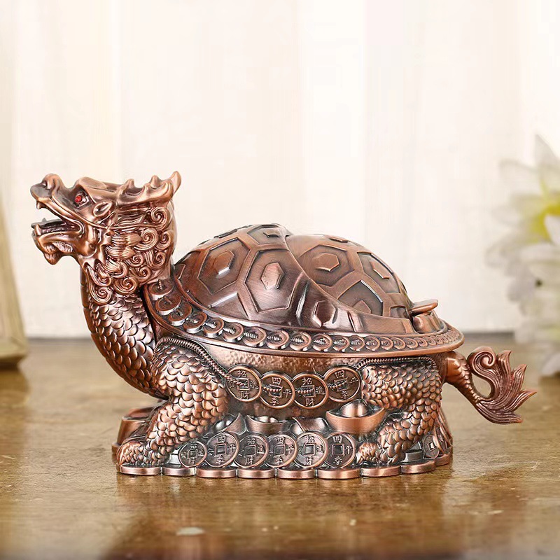 용거북, 금두꺼비 풍요의 뿔, 재떨이, 금속공예 장식품, 사무용품, 용몸, 거북장수건강장식